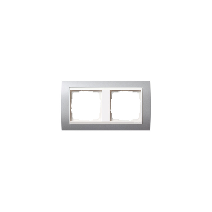 GIRA 0212326 Abdeckrahmen 2f Zwischenr. RW Gira Event Farbe Alu