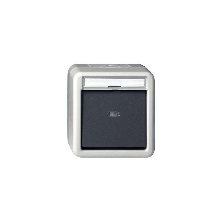 GIRA 015630 Wipptaster Wechsler Beschriftungsfeld WG AP Grau