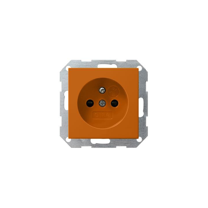 GIRA 011502 Steckdose Erdstift + erh. Berührungsschutz System 55 Orange