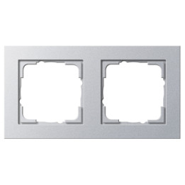 GIRA 021225 Abdeckrahmen 2f Gira E2 Farbe Alu