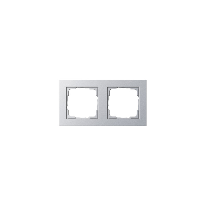 GIRA 021225 Abdeckrahmen 2f Gira E2 Farbe Alu