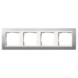 GIRA 0214326 Abdeckrahmen 4f Zwischenr. RW Gira Event Farbe Alu