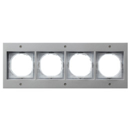 GIRA 021465 Abdeckrahmen 4f Gira TX_44 (WG UP) Farbe Alu