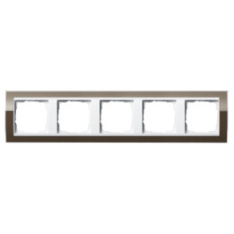 GIRA 0215763 Abdeckrahmen 5f Zwischenr. RW Gira Event Klar Braun