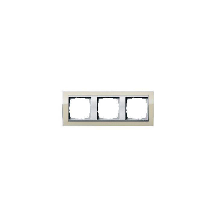 GIRA 0213776 Abdeckrahmen 3f Zwischenr. Farbe Alu Gira Event Klar Sand