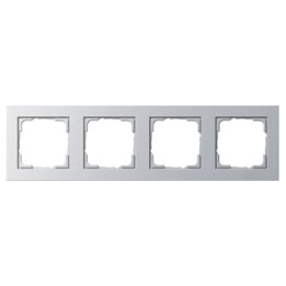GIRA 021425 Abdeckrahmen 4f Gira E2 Farbe Alu
