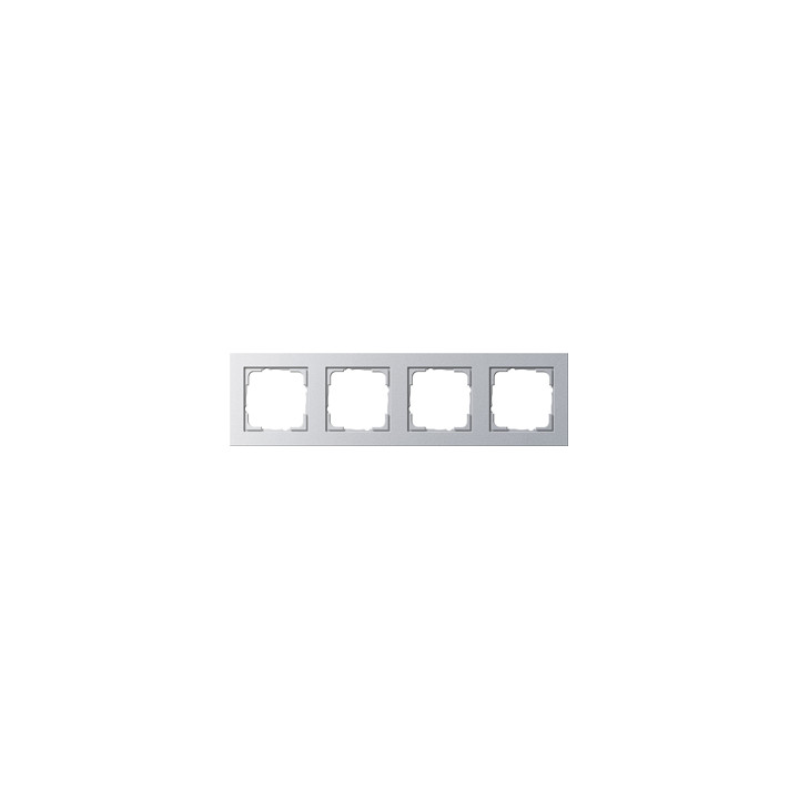 GIRA 021425 Abdeckrahmen 4f Gira E2 Farbe Alu