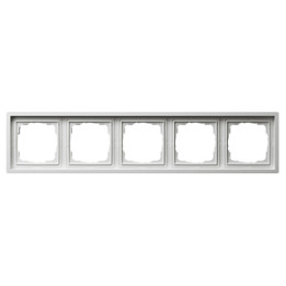 GIRA 0215112 Abdeckrahmen 5f Flächenschalter Reinweiß