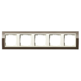 GIRA 0215761 Abdeckrahmen 5f Zwischenr. CW Gira Event Klar Braun