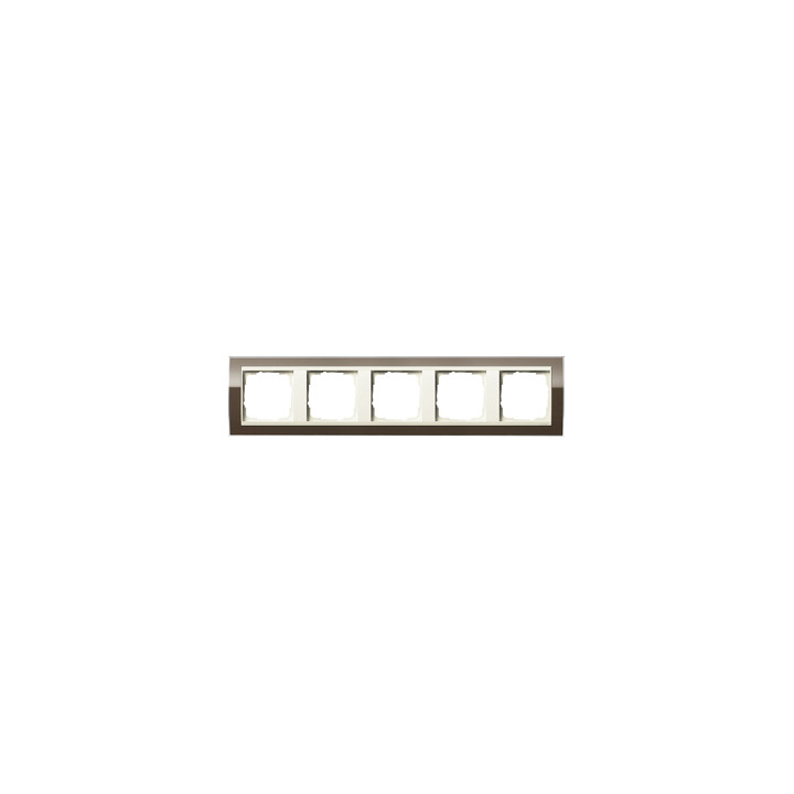 GIRA 0215761 Abdeckrahmen 5f Zwischenr. CW Gira Event Klar Braun