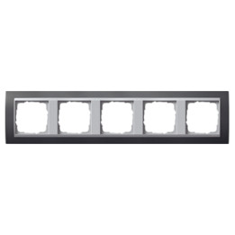 GIRA 021581 Abdeckrahmen 5f Zwischenr. Farbe Alu Gira Event Anthrazit