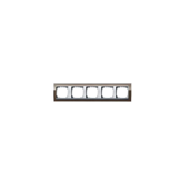 GIRA 0215766 Abdeckrahmen 5f Zwischenr. Farbe Alu Gira Event Klar Braun