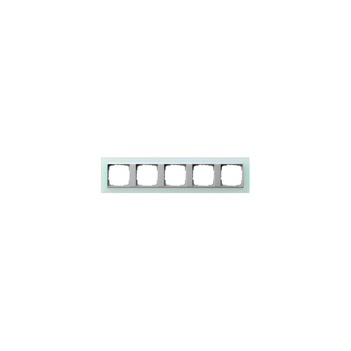GIRA 021551 Abdeckrahmen 5f Zwischenr. Farbe Alu Gira Event Opak Mint