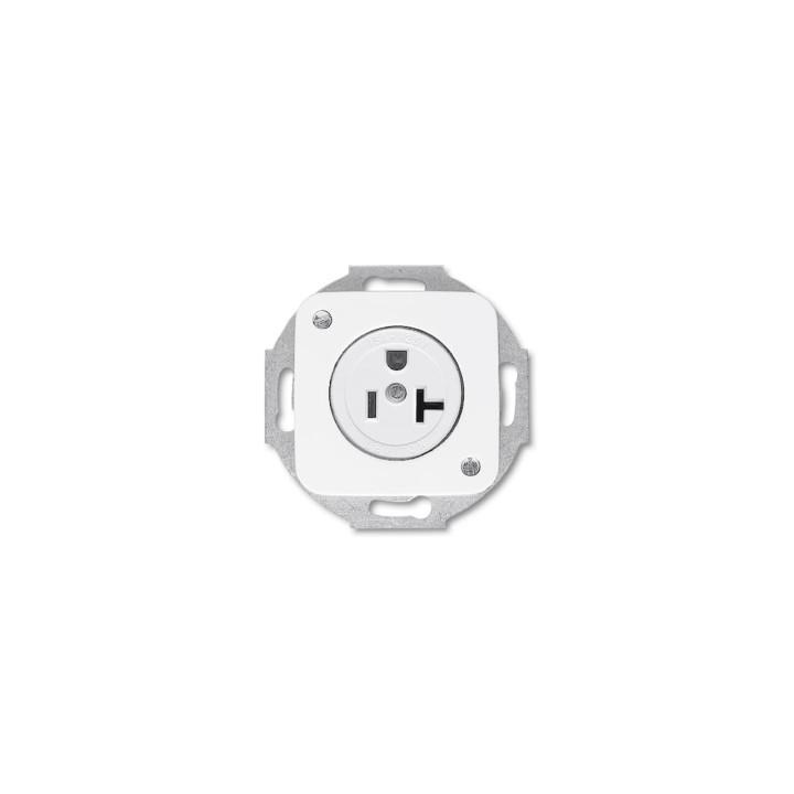 Busch-Jaeger 3016 EUC-214-101 Busch-Nema Steckdosen-Einsatz mit Zentralscheibe 2-polig (2 P + E), 20 A