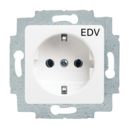 Busch-Jaeger 20 EUCQ/DV-214 SCHUKO® Steckdosen-Einsatz mit Aufdruck "EDV"