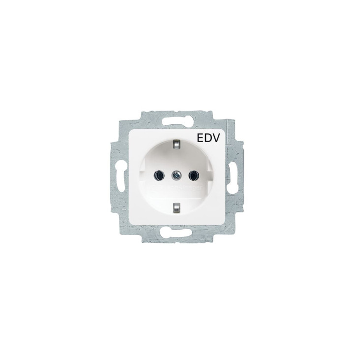 Busch-Jaeger 20 EUCQ/DV-214 SCHUKO® Steckdosen-Einsatz mit Aufdruck "EDV"