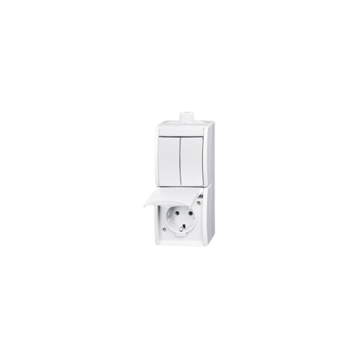 Busch-Jaeger 2601/5/20EW-54-503 Kombination SCHUKO® Steckdose, mit Wippschalter Serienschaltung