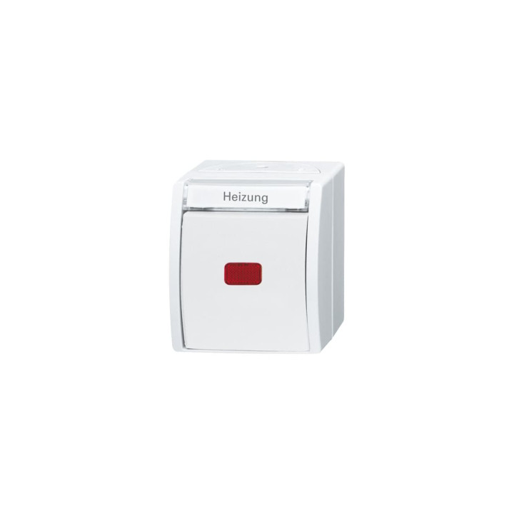 Busch-Jaeger 2601/2 SKWNH-54 Wippkontrollschalter/Heizungsschalter Ausschaltung, 2-polig