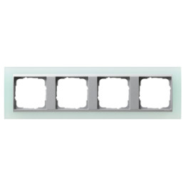 GIRA 021451 Abdeckrahmen 4f Zwischenr. Farbe Alu Gira Event Opak Mint