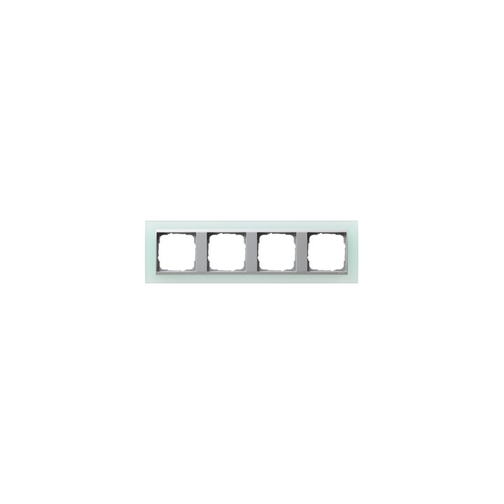 GIRA 021451 Abdeckrahmen 4f Zwischenr. Farbe Alu Gira Event Opak Mint