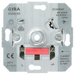 GIRA 030000 LED-Dimmeins. 20 - 200 W Dreh-Aus Einsatz