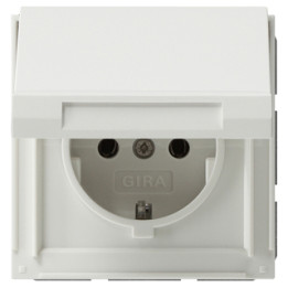 GIRA 045466 SCHUKO-Steckdose Klappdeckel Gira TX_44 (WG UP) Reinweiß