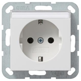 GIRA 045727 SCHUKO-Steckdose Beschriftungsfeld System 55 Reinweiß matt