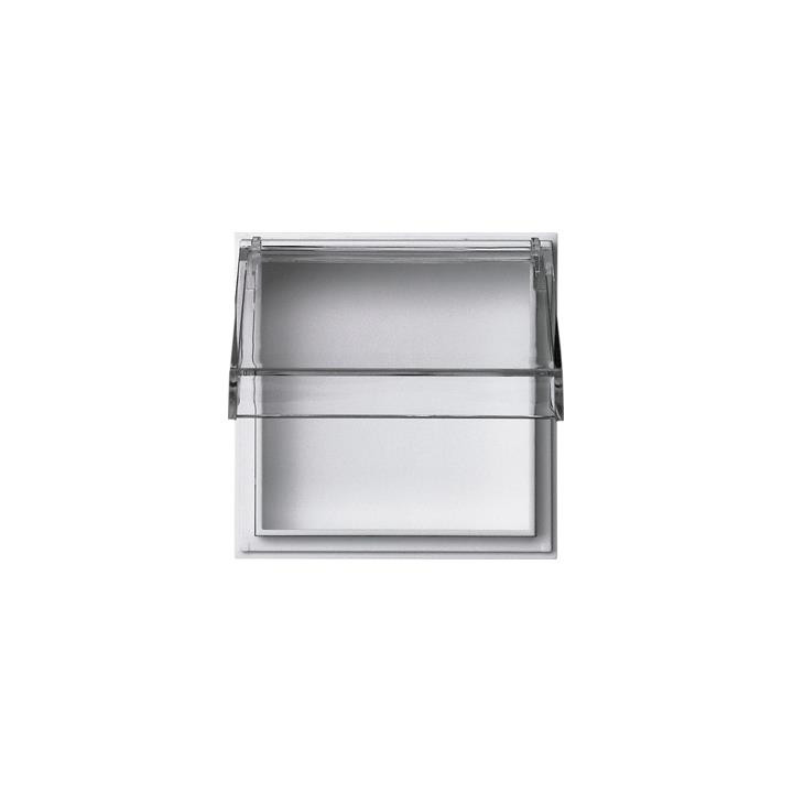 GIRA 040966 Adapterrahmen Klappdeckel transparent Gira TX_44 (WG UP) Reinweiß