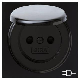 GIRA 045447 SCHUKO-Steckdose Klappdeckel S-Color Schwarz