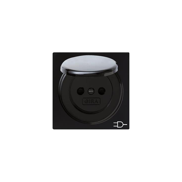 GIRA 045447 SCHUKO-Steckdose Klappdeckel S-Color Schwarz