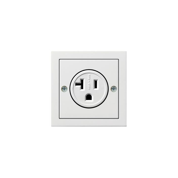 GIRA 0487112 Steckdose 2-pol NEMA 5-20 R Flächenschalter Reinweiß