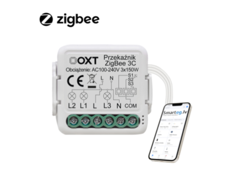 Zigbee 3 pogu mini relejs