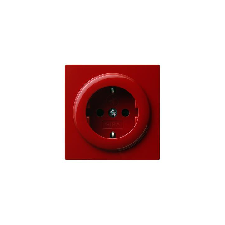 GIRA 045343 SCHUKO-Steckdose mit erh. Berührungsschutz S-Color Rot