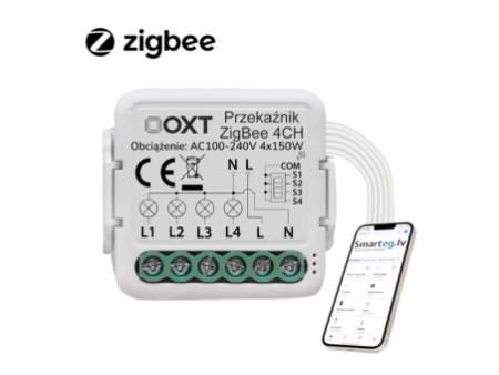 Zigbee 4 pogu mini relejs