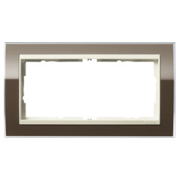 GIRA 1002761 Abdeckrahmen 2f o.M. Zwischenr. CW Gira Event Klar Braun