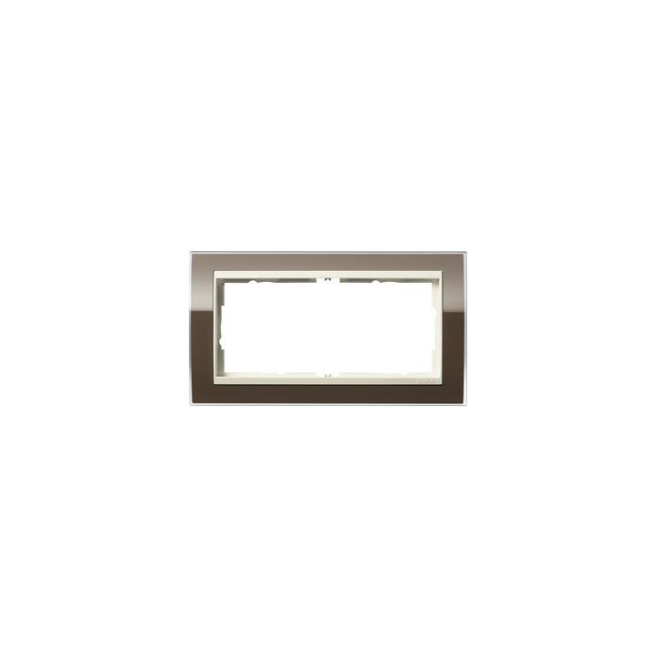 GIRA 1002761 Abdeckrahmen 2f o.M. Zwischenr. CW Gira Event Klar Braun