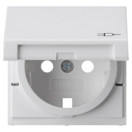 GIRA 092227 Abdeckung SCHUKO-Steckdose Klappdeckel System 55 Reinweiß matt