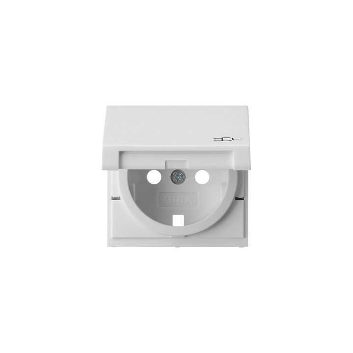 GIRA 092227 Abdeckung SCHUKO-Steckdose Klappdeckel System 55 Reinweiß matt