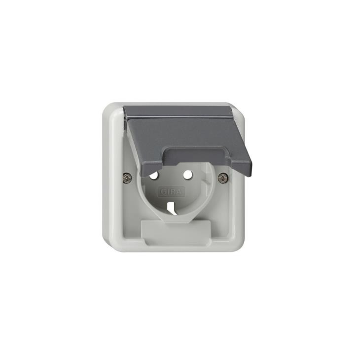 GIRA 092030 OT 20 x SCHUKO-Steckdose WG AP Grau