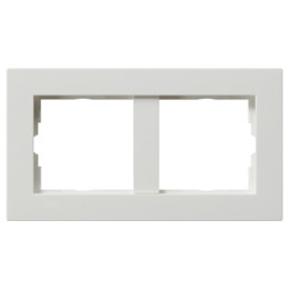 GIRA 1002204 Abdeckrahmen 2f o.M. flach Gira E22 Reinweiß
