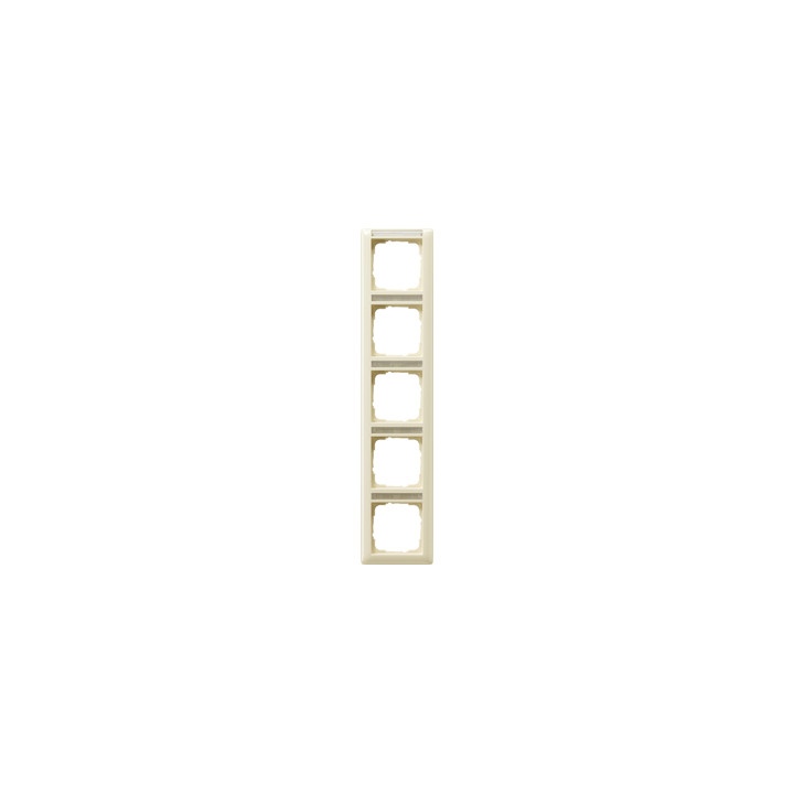 GIRA 111501 Abdeckrahmen 5f senkr. Beschriftungsfeld System 55 Cremeweiß