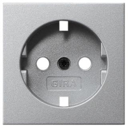 GIRA 092026 Abdeckung SCHUKO-Steckdose System 55 Farbe Alu