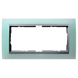 GIRA 100251 Abdeckrahmen 2f o.M. Zwischenr. Farbe Alu Gira Event Opak Mint