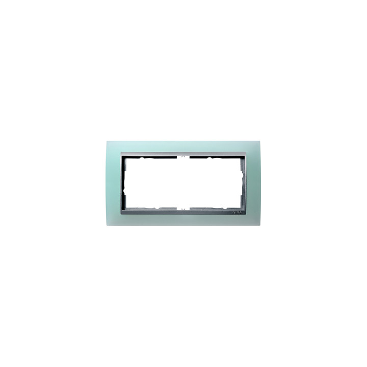 GIRA 100251 Abdeckrahmen 2f o.M. Zwischenr. Farbe Alu Gira Event Opak Mint