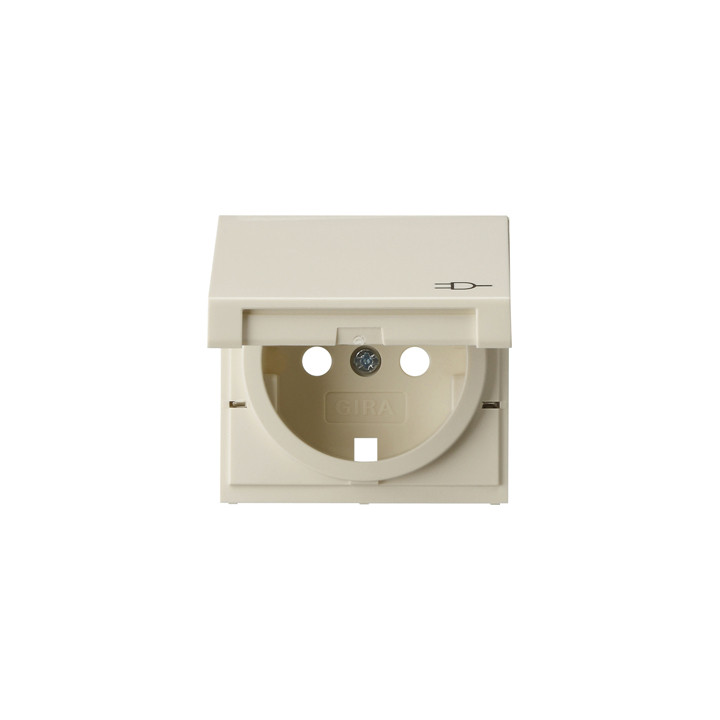 GIRA 092201 Abdeckung SCHUKO-Steckdose Klappdeckel System 55 Cremeweiß
