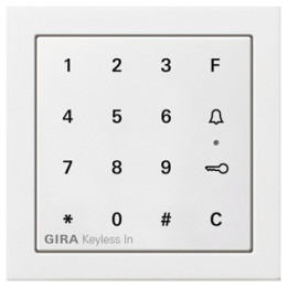 GIRA 2605112 Gira Keyless In Codetastatur Flächenschalter Reinweiß