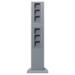 GIRA 135126 E-Säule 6x Leereinheit 769 mm Gira Energiesäule Farbe Alu