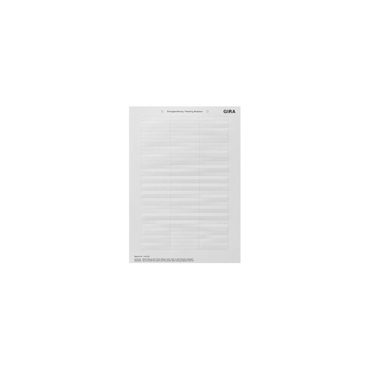 GIRA 145300 Beschriftungsbögen 54,5 x 7 mm Zubehör