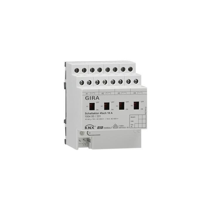 GIRA 100400 Schaltaktor 4f 16 A Hand KNX REG