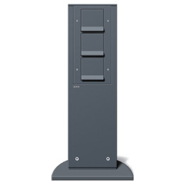 GIRA 134128 E-Säule 3x SCHUKO-Steckdose mit erh. Berührungsschutz 491 mm Gira Energiesäule Anthrazit